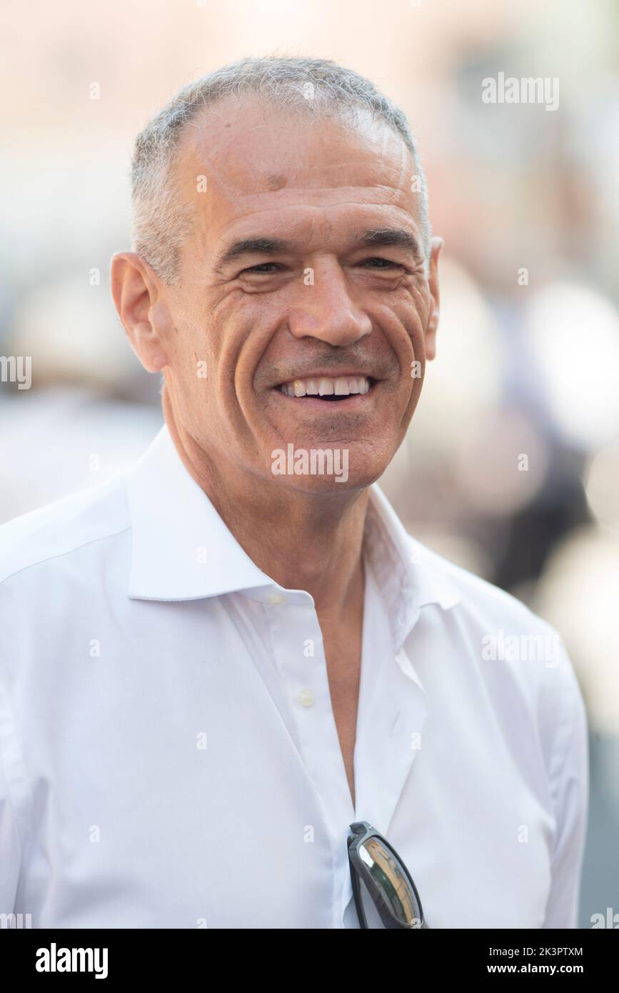 13 September 2022 - Italy, Lombardy, Crema, Carlo Cottarelii During the Election Campaign Stock Photo