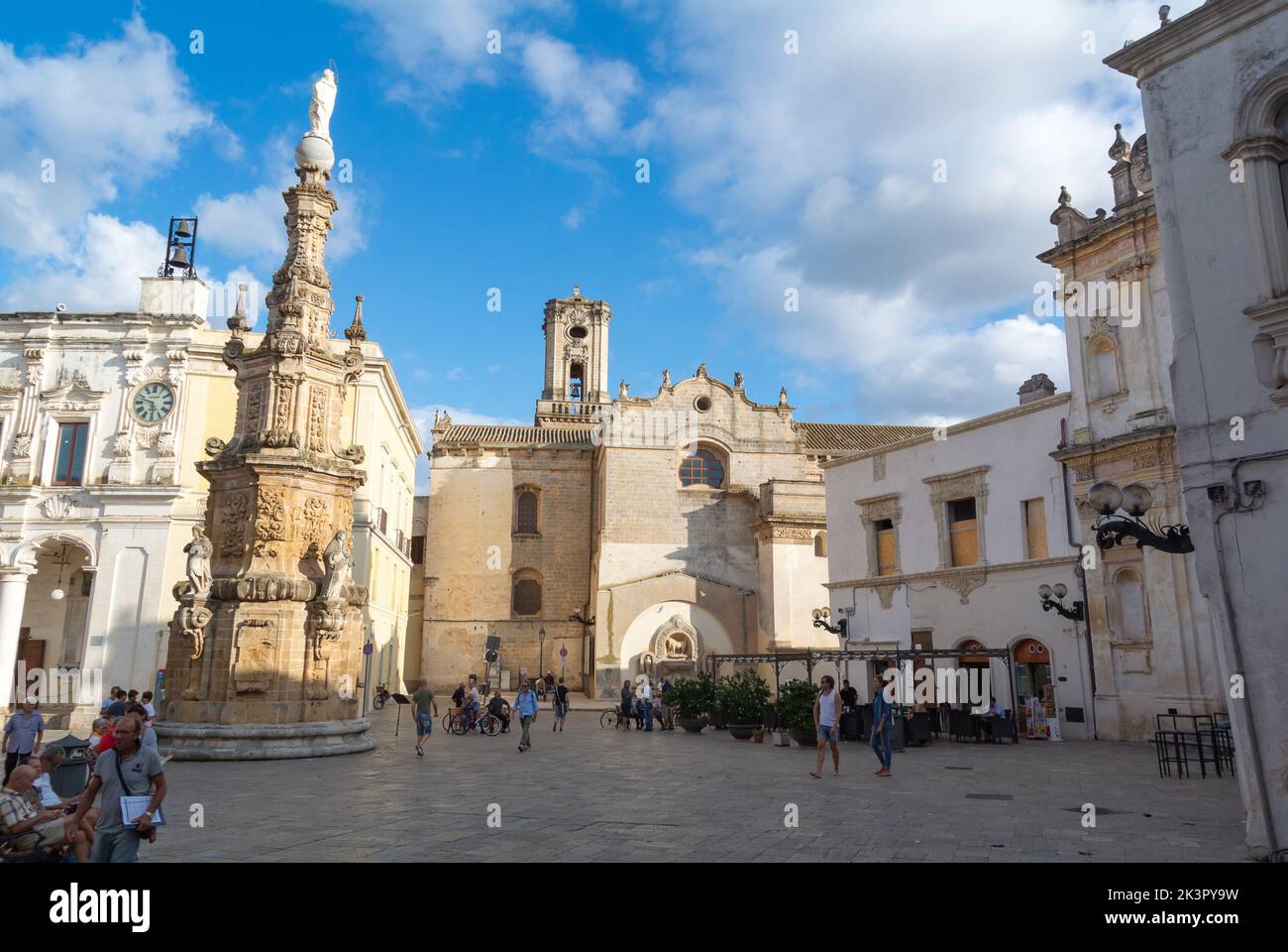 A cylindrer at piazza Antonio Salandra, Nardo, Lecce,south Italy Stock Photo