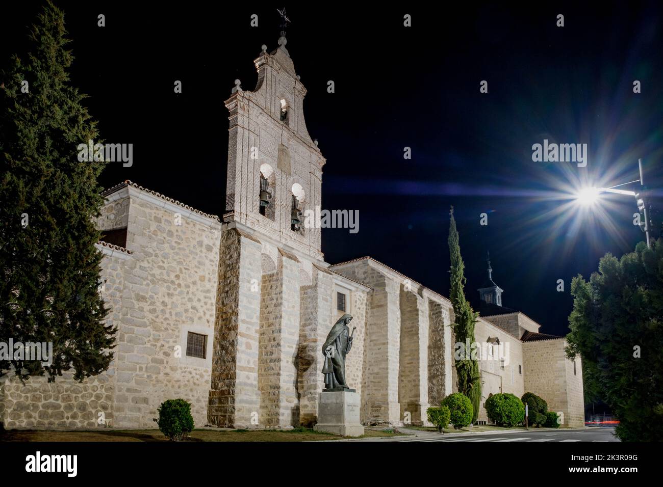 La Encarnacion Monastery at night in Avila, Spain Stock Photo