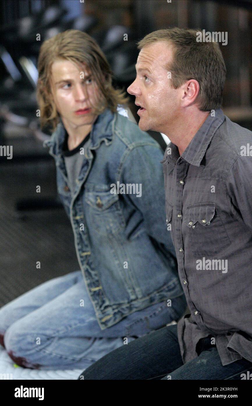 Brady Corbet & Kiefer Sutherland Television: 24 : Season 5 (TV-SERIE) Characters: Derek Huxley & Jack Bauer  Usa 2001-2010, / 5. Staffel, Season 5 /  Twenty Four, Vierundzwanzig 06 December 2005   **WARNING** This Photograph is for editorial use only and is the copyright of 20TH CENTURY FOX and/or the Photographer assigned by the Film or Production Company and can only be reproduced by publications in conjunction with the promotion of the above Film. A Mandatory Credit To 20TH CENTURY FOX is required. The Photographer should also be credited when known. No commercial use can be granted without Stock Photo