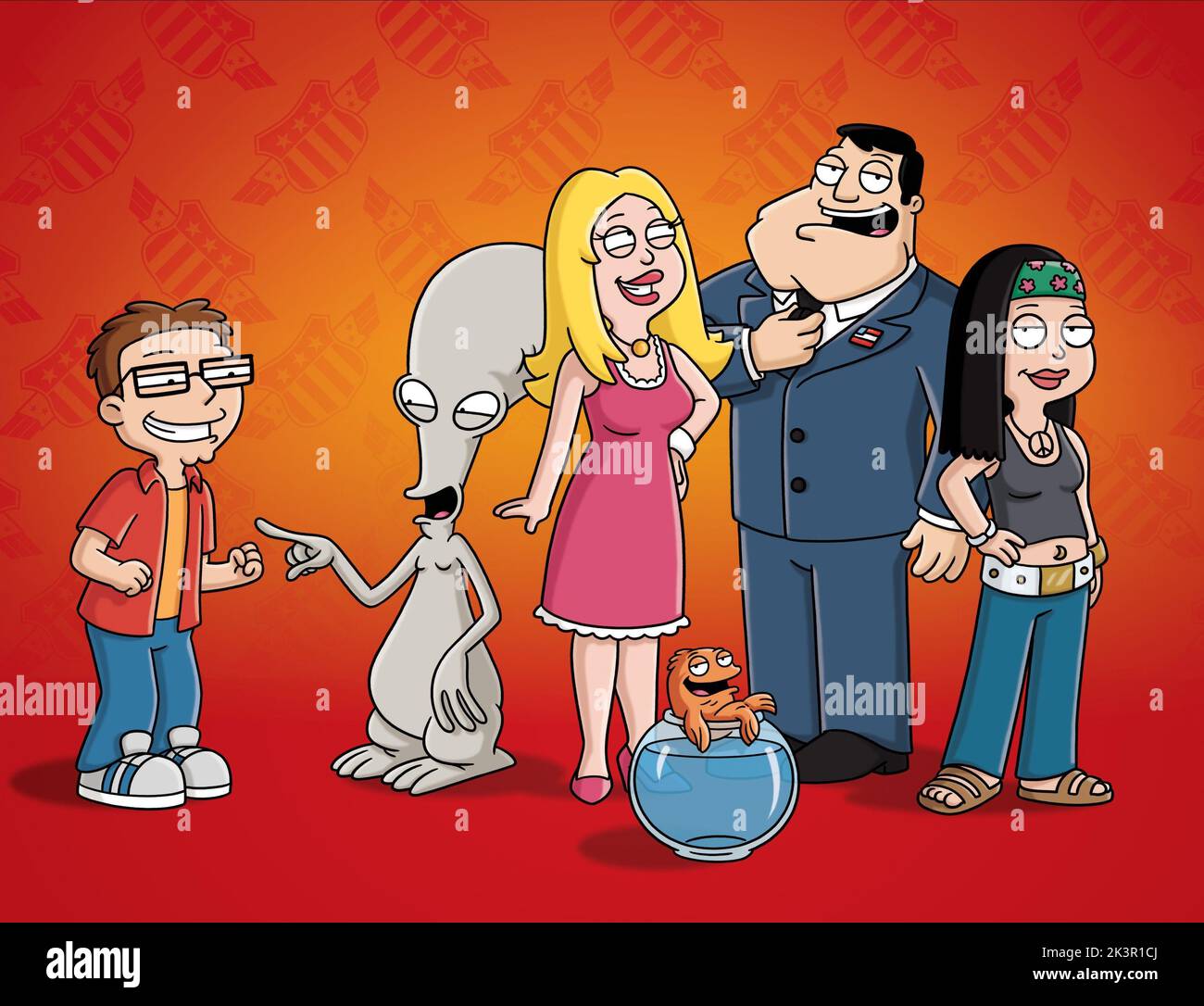 Steve, Roger, Francine, Klaus, Stan & Hayley Television: American Dad! (2005)   06 February 2005   **WARNING** This Photograph is for editorial use only and is the copyright of FOX NETWORK and/or the Photographer assigned by the Film or Production Company and can only be reproduced by publications in conjunction with the promotion of the above Film. A Mandatory Credit To FOX NETWORK is required. The Photographer should also be credited when known. No commercial use can be granted without written authority from the Film Company. Stock Photo