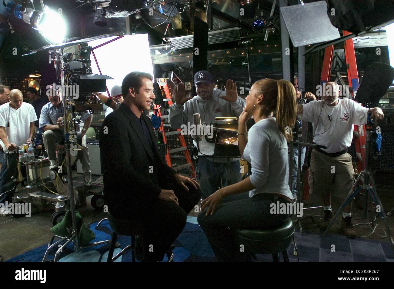 John Travolta, F. Gary Gray & Christina Milian Film Be Cool (USA 2005