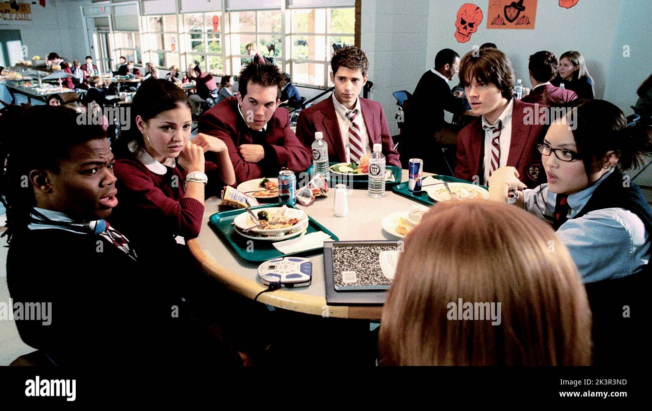 Paul James, Sandra Mccoy, Jesse Janzen, Julian Morris, Jared Padalecki & Kristy Wu Film: Cry_wolf; Cry Wolf (USA 2005) Characters: Lewis,Mercedes,Randall,Owen Matthews,Tom & Regina  Director: Jeff Wadlow 16 September 2005   **WARNING** This Photograph is for editorial use only and is the copyright of ROGUE PICTURES and/or the Photographer assigned by the Film or Production Company and can only be reproduced by publications in conjunction with the promotion of the above Film. A Mandatory Credit To ROGUE PICTURES is required. The Photographer should also be credited when known. No commercial use Stock Photo