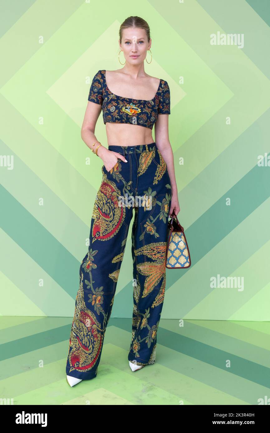 German supermodel Toni Garrn guest at the fashion show of Etro at Milan
