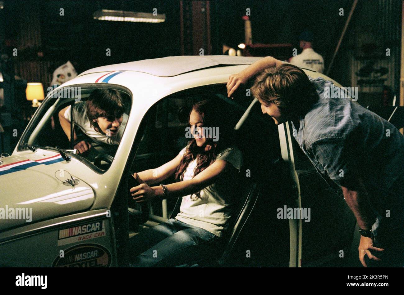 Justin Long, Lindsay Lohan & Breckin Meyer Film Herbie Fully Loaded