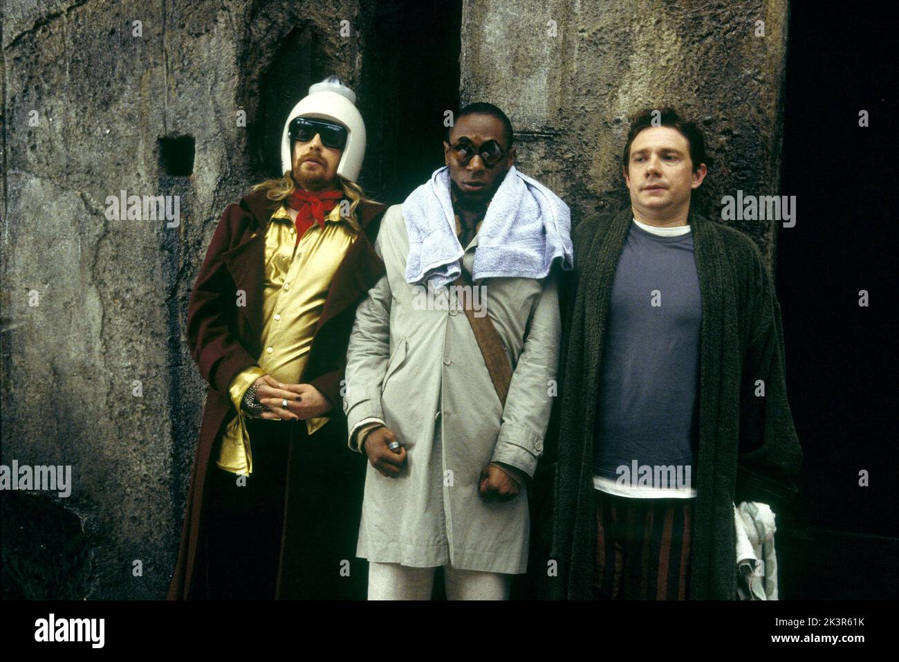 Sam Rockwell, Mos Def & Martin Freeman Film: The Hitchhiker'S Guide To The Galaxy (UK/USA 2005) Characters: Zaphod Beeblebrox,Ford Prefect & Arthur Dent  Director: Garth Jennings 20 April 2005   **WARNING** This Photograph is for editorial use only and is the copyright of DISNEYTOUCHSTONE and/or the Photographer assigned by the Film or Production Company and can only be reproduced by publications in conjunction with the promotion of the above Film. A Mandatory Credit To DISNEYTOUCHSTONE is required. The Photographer should also be credited when known. No commercial use can be granted without Stock Photo