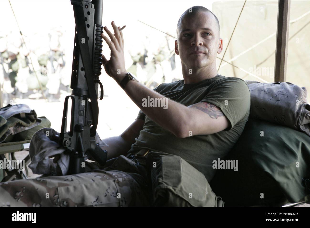 Peter Sarsgaard Film: Jarhead (USA/GER 2005) Characters: Alan Troy  Director: Sam Mendes 04 November 2005   **WARNING** This Photograph is for editorial use only and is the copyright of UNIVERSAL and/or the Photographer assigned by the Film or Production Company and can only be reproduced by publications in conjunction with the promotion of the above Film. A Mandatory Credit To UNIVERSAL is required. The Photographer should also be credited when known. No commercial use can be granted without written authority from the Film Company. Stock Photo