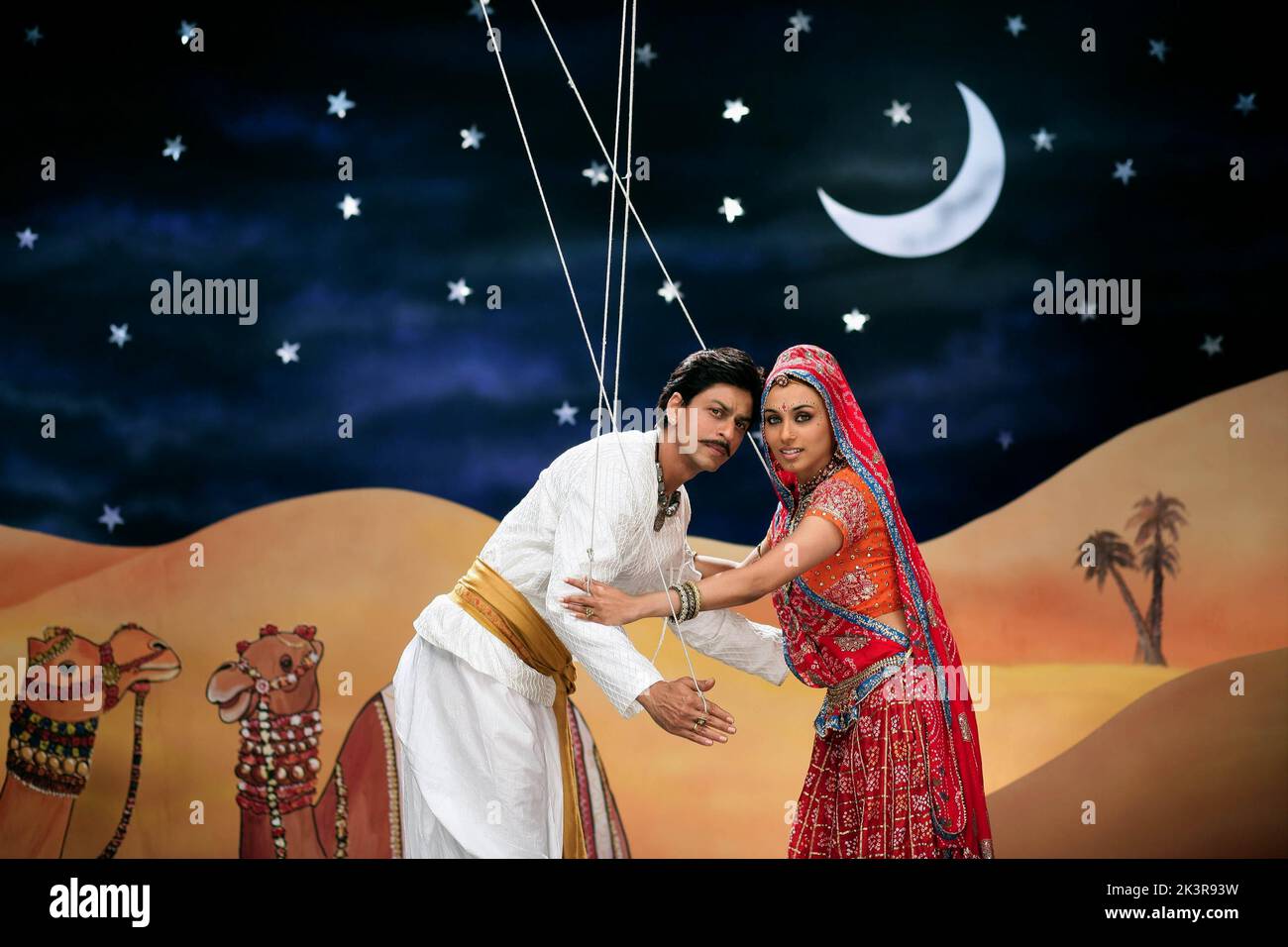 Shahrukh Khan & Rani Mukherjee Film: Paheli (2005) Characters: Kishanlal / Ghost & Lachchi (as Rani Mukerji)  Director: Amol Palekar 22 June 2005   **WARNING** This Photograph is for editorial use only and is the copyright of RED CHILLIES and/or the Photographer assigned by the Film or Production Company and can only be reproduced by publications in conjunction with the promotion of the above Film. A Mandatory Credit To RED CHILLIES is required. The Photographer should also be credited when known. No commercial use can be granted without written authority from the Film Company. Stock Photo
