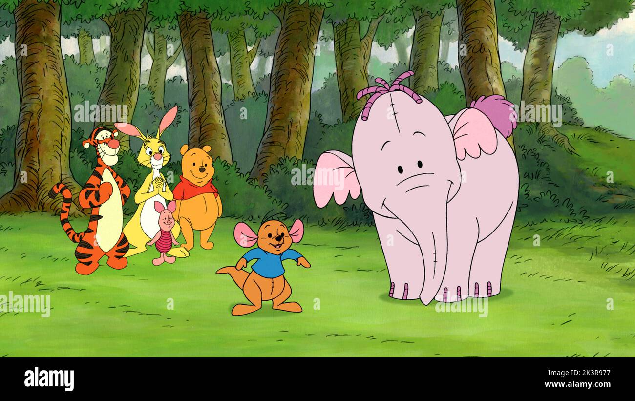 Tigger, Rabbit, Piglet, Winnie The Pooh, Roo & Lumpy Film: Pooh'S Heffalump Movie (USA 2005) Characters: ,Rabbit,Piglet,Winnie the Pooh,Roo & Lumpy  Director: Frank Nissen 10 February 2005   **WARNING** This Photograph is for editorial use only and is the copyright of DISNEY and/or the Photographer assigned by the Film or Production Company and can only be reproduced by publications in conjunction with the promotion of the above Film. A Mandatory Credit To DISNEY is required. The Photographer should also be credited when known. No commercial use can be granted without written authority from th Stock Photo