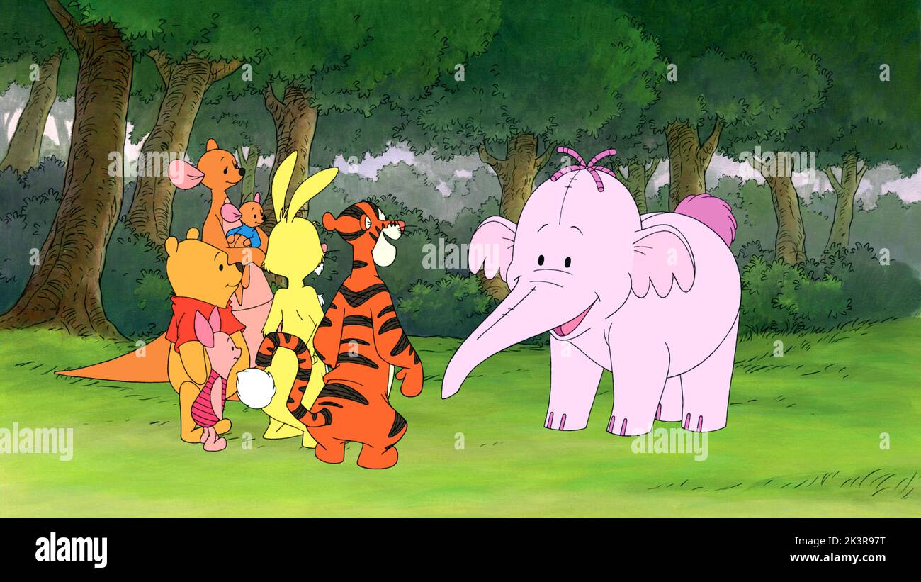 Tigger, Rabbit, Piglet, Kanga, Roo, Winnie The Pooh & Lumpy Film: Pooh'S Heffalump Movie (USA 2005) Characters: ,Rabbit,Piglet,Kanga,Roo,Winnie the Pooh & Lumpy  Director: Frank Nissen 10 February 2005   **WARNING** This Photograph is for editorial use only and is the copyright of DISNEY and/or the Photographer assigned by the Film or Production Company and can only be reproduced by publications in conjunction with the promotion of the above Film. A Mandatory Credit To DISNEY is required. The Photographer should also be credited when known. No commercial use can be granted without written auth Stock Photo