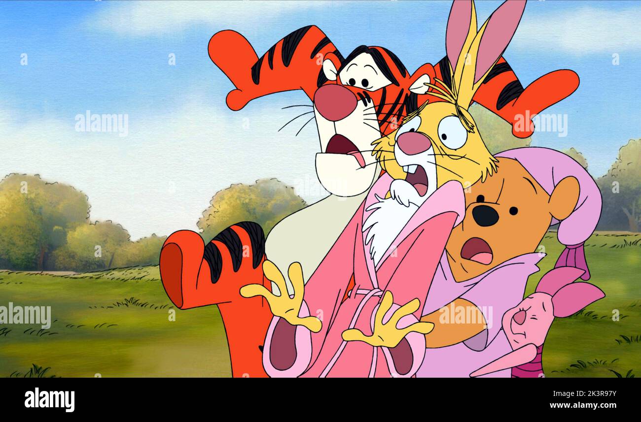 Tigger, Rabbit, Winnie The Pooh & Piglet Film: Pooh'S Heffalump Movie (USA 2005) Characters: ,Rabbit,Winnie the Pooh & Piglet  Director: Frank Nissen 10 February 2005   **WARNING** This Photograph is for editorial use only and is the copyright of DISNEY and/or the Photographer assigned by the Film or Production Company and can only be reproduced by publications in conjunction with the promotion of the above Film. A Mandatory Credit To DISNEY is required. The Photographer should also be credited when known. No commercial use can be granted without written authority from the Film Company. Stock Photo