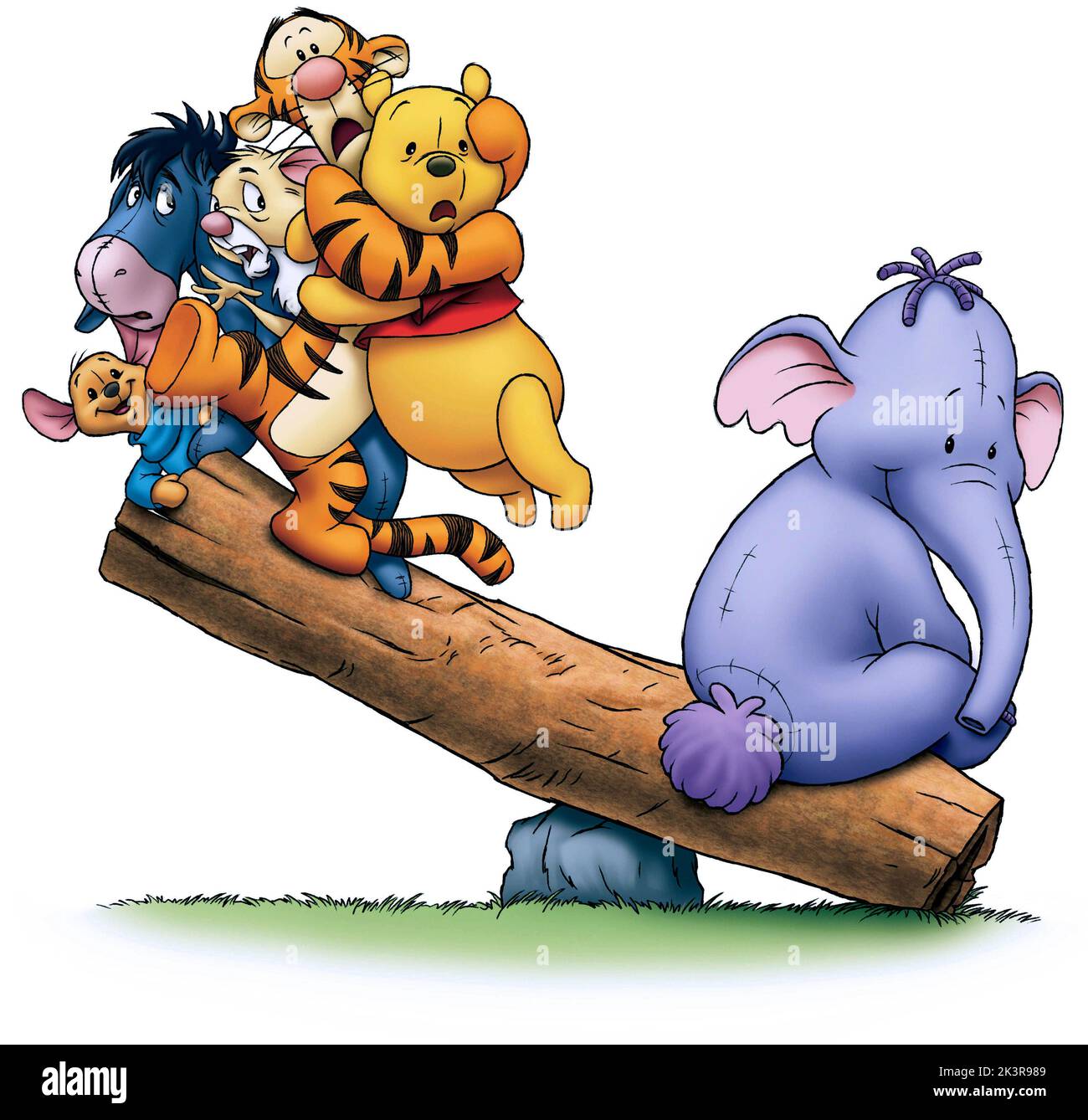 Roo, Eeyore, Rabbit, Tigger, Winnie The Pooh & Lumpy Film: Pooh'S Heffalump Movie (USA 2005) Characters: Roo,Eeyore,Rabbit,,Winnie the Pooh & Lumpy  Director: Frank Nissen 10 February 2005   **WARNING** This Photograph is for editorial use only and is the copyright of DISNEY and/or the Photographer assigned by the Film or Production Company and can only be reproduced by publications in conjunction with the promotion of the above Film. A Mandatory Credit To DISNEY is required. The Photographer should also be credited when known. No commercial use can be granted without written authority from th Stock Photo