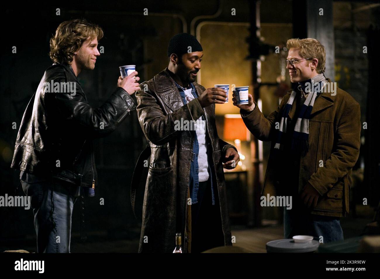Adam Pascal, Jesse L. Martin & Anthony Rapp Film: Rent (2005) Characters: Roger Davis,Tom Collins & Mark Cohen  Director: Chris Columbus 23 November 2005   **WARNING** This Photograph is for editorial use only and is the copyright of SONY and/or the Photographer assigned by the Film or Production Company and can only be reproduced by publications in conjunction with the promotion of the above Film. A Mandatory Credit To SONY is required. The Photographer should also be credited when known. No commercial use can be granted without written authority from the Film Company. Stock Photo