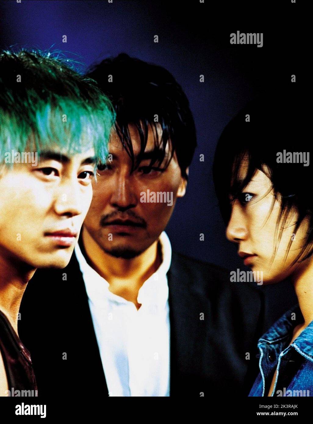 Ha-Kyun Shin, Kang-Ho Song & Du-Na Bae Film: Sympathy For Lady Vengeance; Chinjeolhan Geumjassi (KOR 2005) Characters: A hired assassin 2,A hired assassin 1 &  Director: Chan-Wook Park 29 July 2005   **WARNING** This Photograph is for editorial use only and is the copyright of CJ ENTERTAINMENT and/or the Photographer assigned by the Film or Production Company and can only be reproduced by publications in conjunction with the promotion of the above Film. A Mandatory Credit To CJ ENTERTAINMENT is required. The Photographer should also be credited when known. No commercial use can be granted with Stock Photo