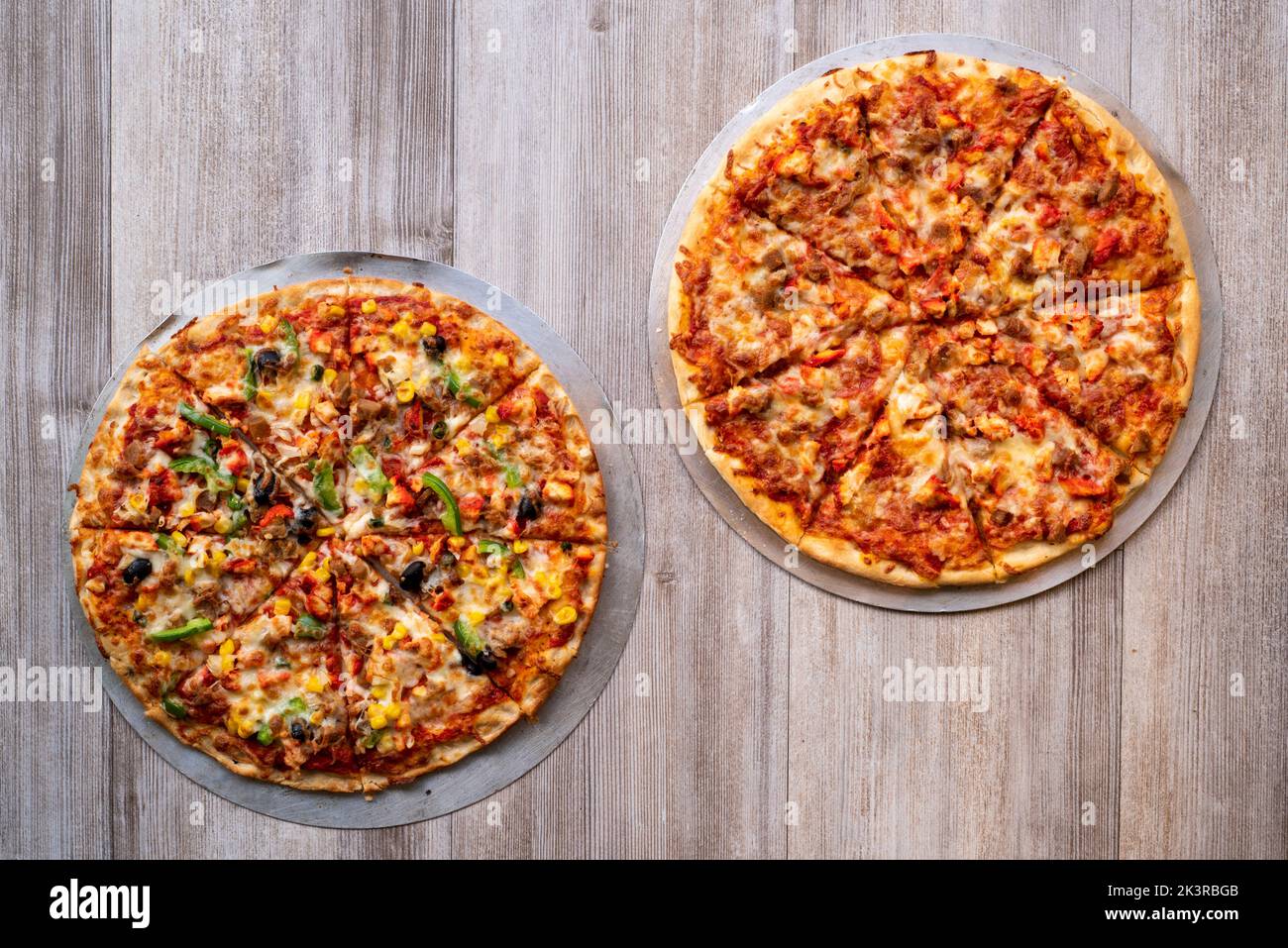 Meat Feast & Special Pizza Stock Photo Alamy