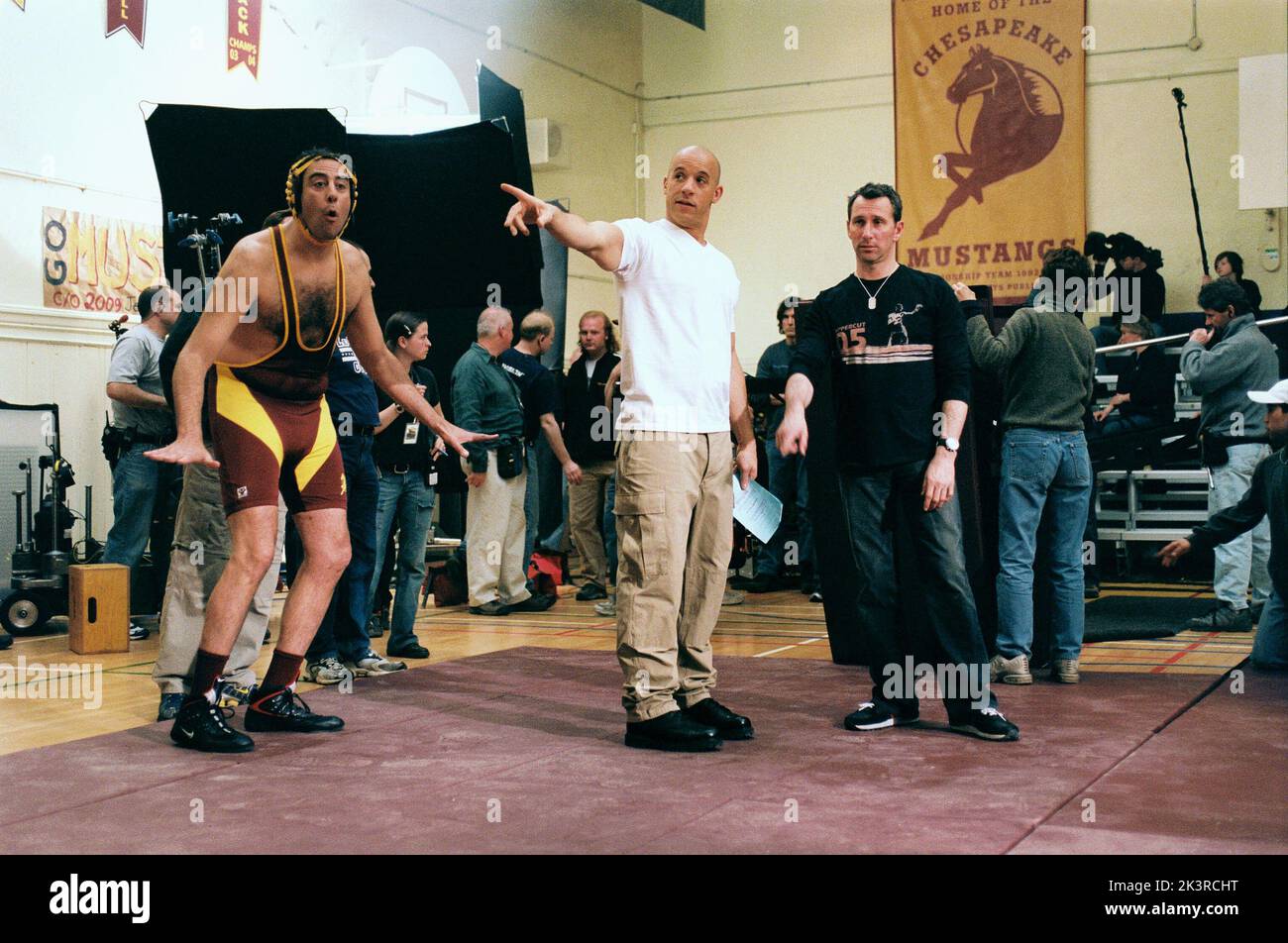 Brad Garrett, Vin Diesel & Adam Shankman Film The Pacifier (2005