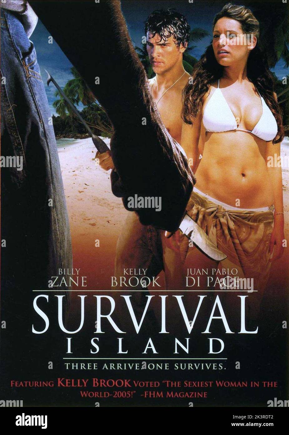 Kelly Brook Poster Film: Three; 3; Survival Island (2005)   Director: Richard Claus 16 November 2005   **WARNING** This Photograph is for editorial use only and is the copyright of UNIVERSAL and/or the Photographer assigned by the Film or Production Company and can only be reproduced by publications in conjunction with the promotion of the above Film. A Mandatory Credit To UNIVERSAL is required. The Photographer should also be credited when known. No commercial use can be granted without written authority from the Film Company. Stock Photo