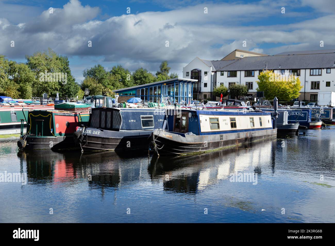 Apperley Bridge Marina on the Leeds Liverpool canal in Yorkshire Stock