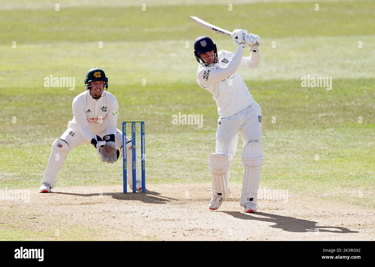 Durham's Jonathan Bushnell batting during day three of the LV= Insurance County Championship, Division two match at Trent Bridge, Nottingham. Picture date: Wednesday September 28, 2022. Stock Photo