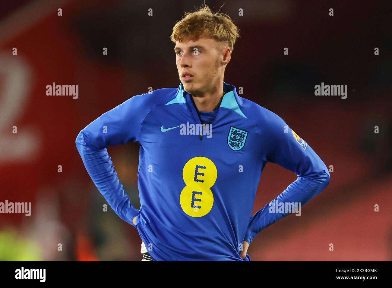 Sheffield, UK. 27th Sep, 2022. Cole Palmer of England U-21 during the International Friendly match between England U-21 and Germany U-21 at Bramall Lane, Sheffield, England on 27 September 2022. Photo by Ben Wright. Editorial use only, license required for commercial use. No use in betting, games or a single club/league/player publications. Credit: UK Sports Pics Ltd/Alamy Live News Stock Photo