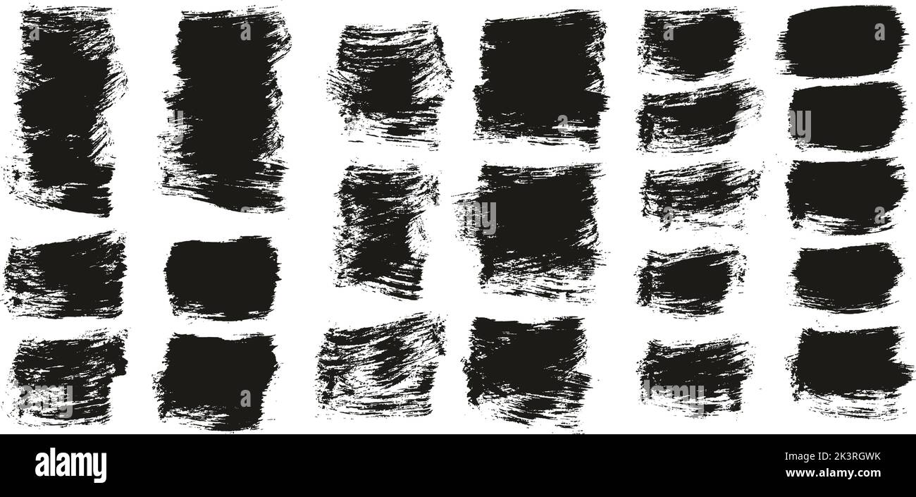Flat Paint Brush Thick Short Background High Detail Abstract Vector Background Set Stock Vector