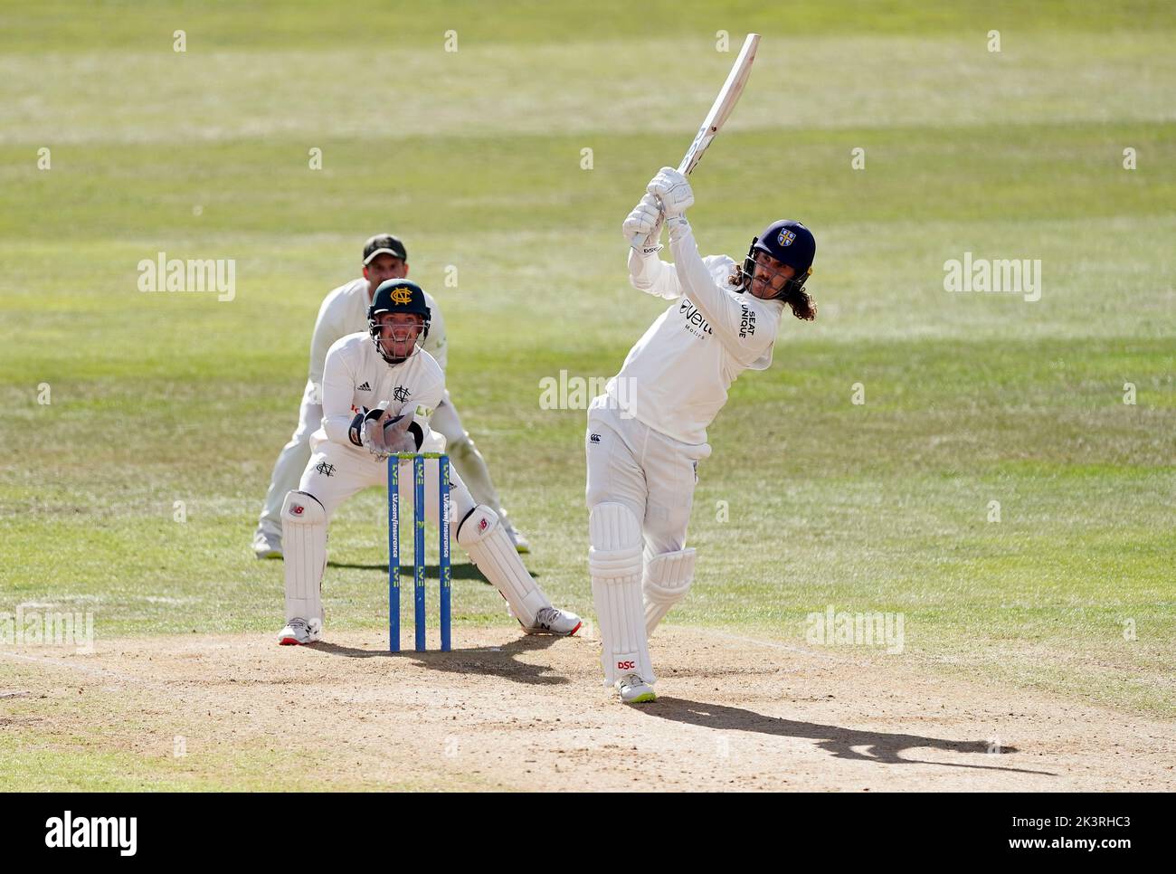 Durham's Nic Maddinson batting during day three of the LV= Insurance County Championship, Division two match at Trent Bridge, Nottingham. Picture date: Wednesday September 28, 2022. Stock Photo
