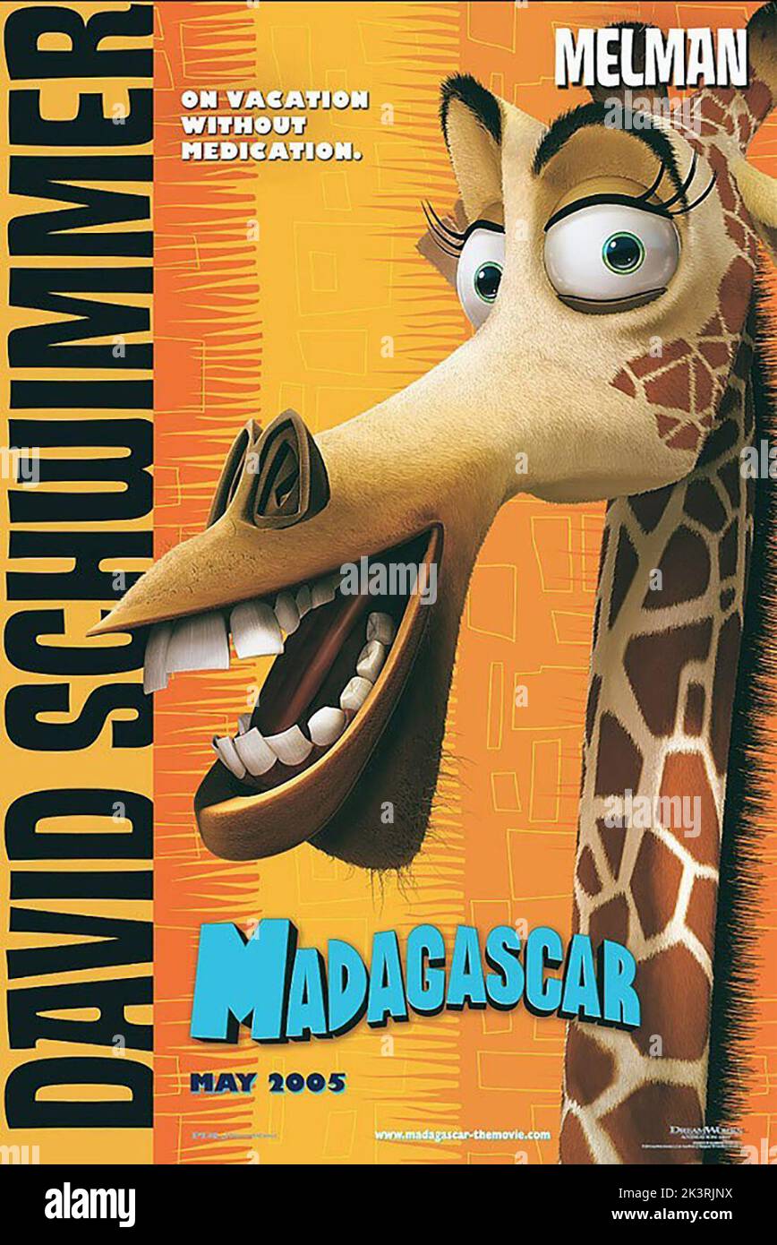 Melman The Giraffe Film: Madagascar (USA 2005)   Director: Eric Darnell & Tom Mcgrath 25 May 2005   **WARNING** This Photograph is for editorial use only and is the copyright of DREAMWORKS SKG and/or the Photographer assigned by the Film or Production Company and can only be reproduced by publications in conjunction with the promotion of the above Film. A Mandatory Credit To DREAMWORKS SKG is required. The Photographer should also be credited when known. No commercial use can be granted without written authority from the Film Company. Stock Photo