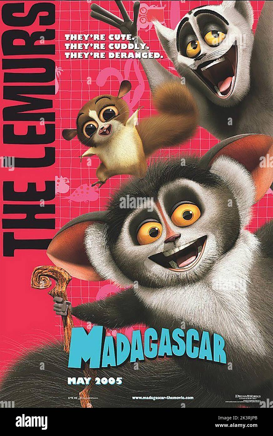 The Lemurs Film: Madagascar (USA 2005)   Director: Eric Darnell & Tom Mcgrath 25 May 2005   **WARNING** This Photograph is for editorial use only and is the copyright of DREAMWORKS SKG and/or the Photographer assigned by the Film or Production Company and can only be reproduced by publications in conjunction with the promotion of the above Film. A Mandatory Credit To DREAMWORKS SKG is required. The Photographer should also be credited when known. No commercial use can be granted without written authority from the Film Company. Stock Photo