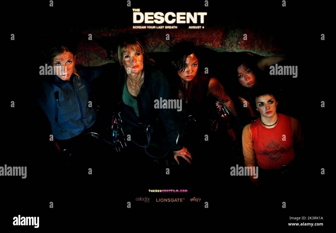 Shauna Macdonald, Saskia Mulder, Natalie Mendoza, Alex Reid & Nora Jane Noone Poster Film: The Descent (UK 2005) Characters: Sarah,Rebecca,,Beth &  Director: Neil Marshall 11 March 2005   **WARNING** This Photograph is for editorial use only and is the copyright of CELADOR FILMS and/or the Photographer assigned by the Film or Production Company and can only be reproduced by publications in conjunction with the promotion of the above Film. A Mandatory Credit To CELADOR FILMS is required. The Photographer should also be credited when known. No commercial use can be granted without written author Stock Photo