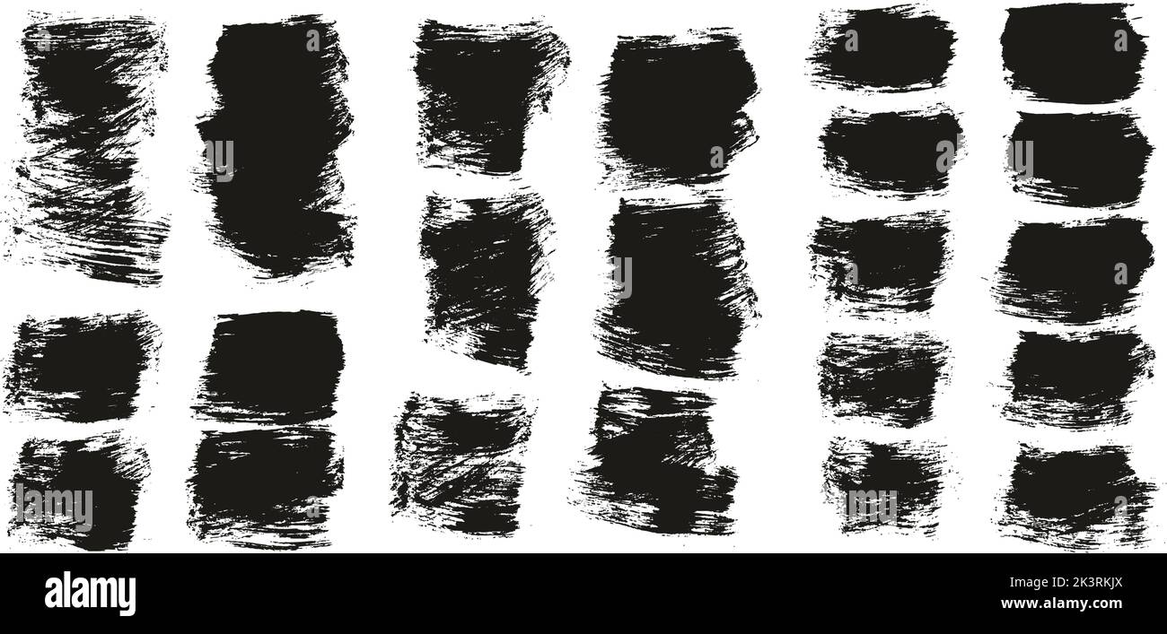 Flat Paint Brush Thick Short Background High Detail Abstract Vector Background Set Stock Vector