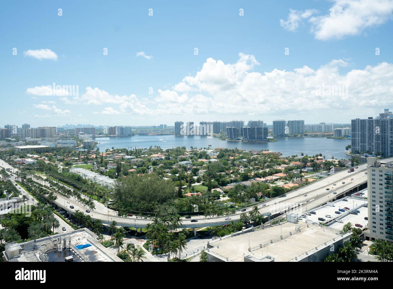Aerial view sunny beach palm hi-res stock photography and images - Alamy