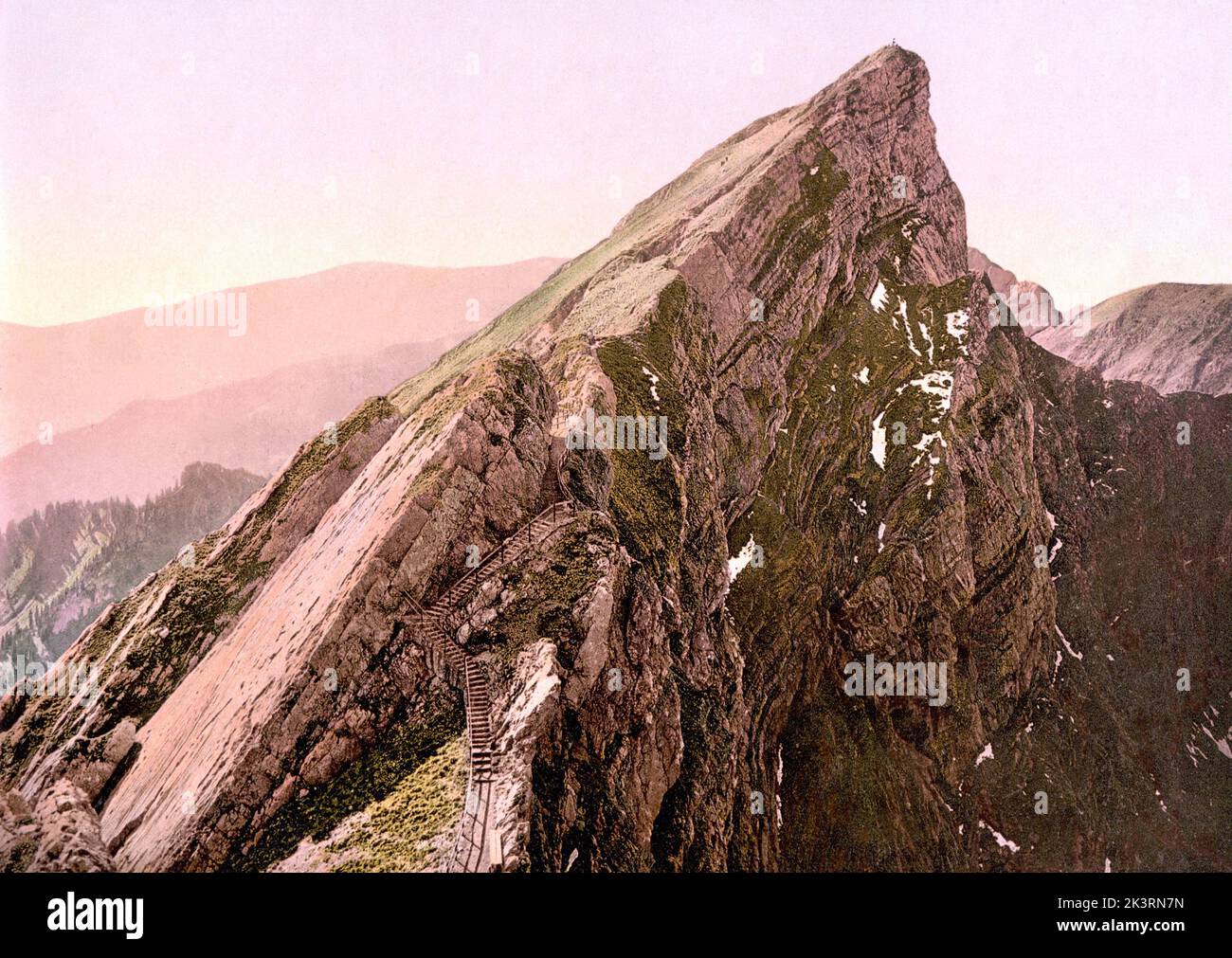 Tomlishorn Peak, Pilatus, Obwalden, Nidwalden, Switzerland 1890. Stock Photo