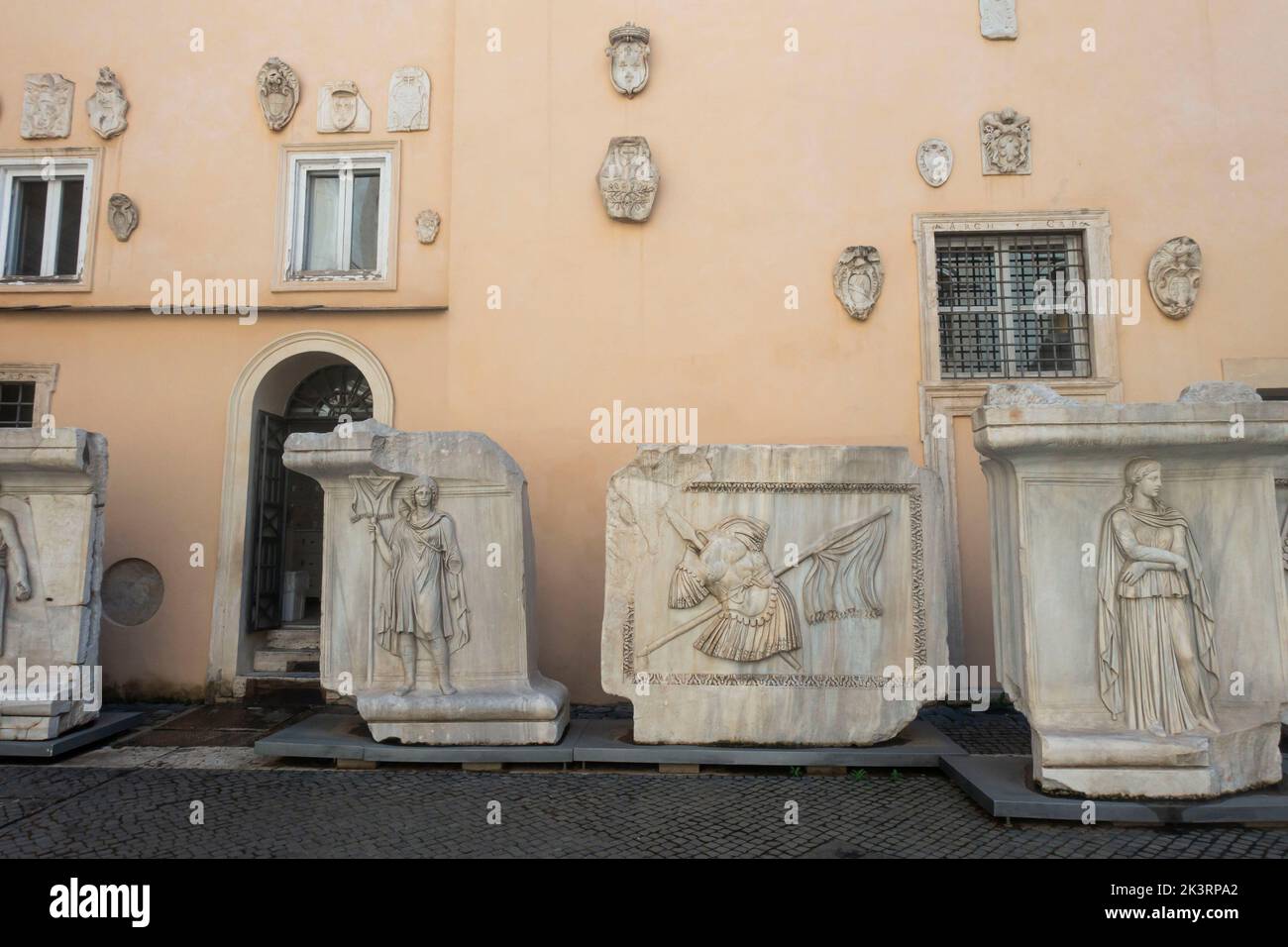 Capitoline Museums, Courtyard of Palazzo dei Conservatori, Rome Stock Photo