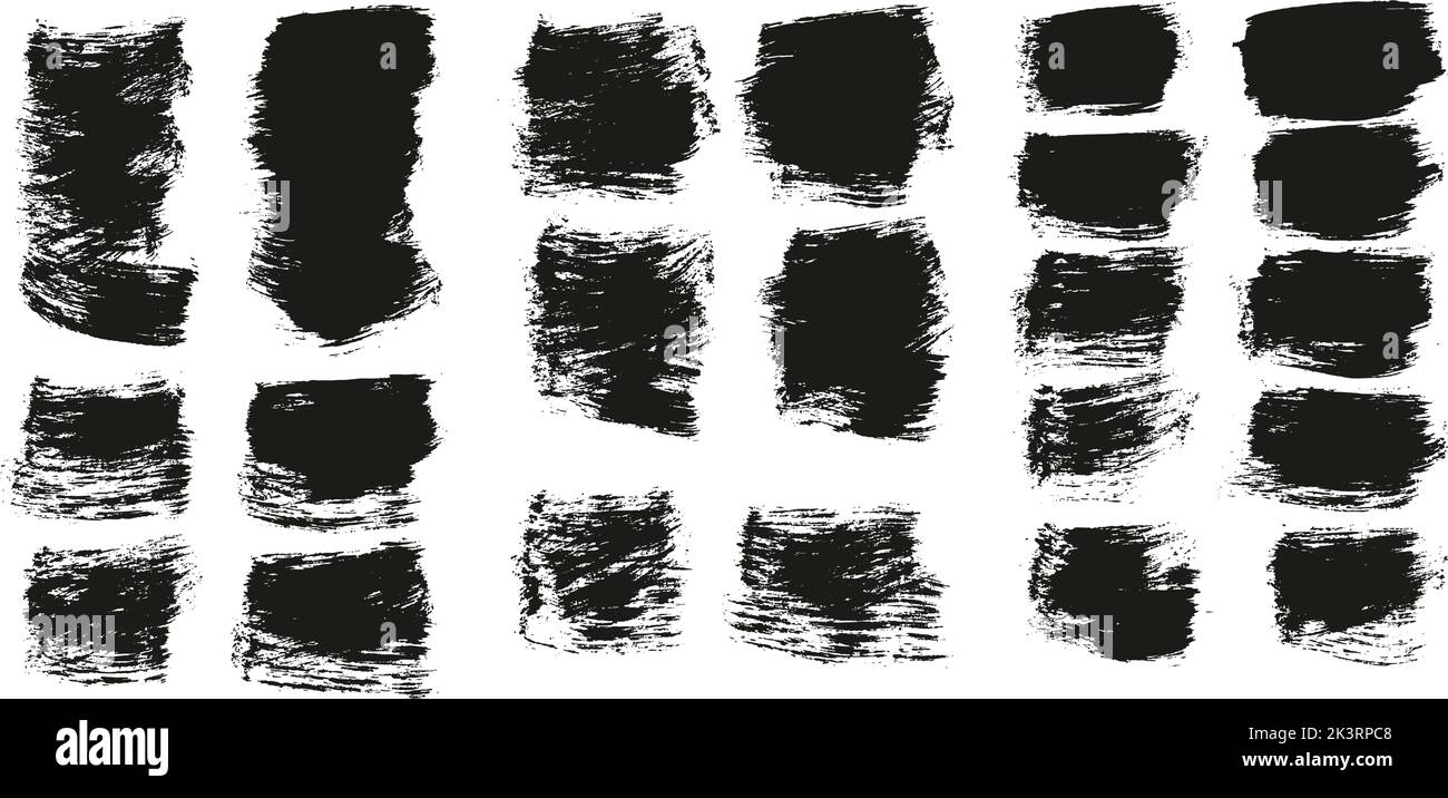 Flat Paint Brush Thick Short Background High Detail Abstract Vector Background Set Stock Vector