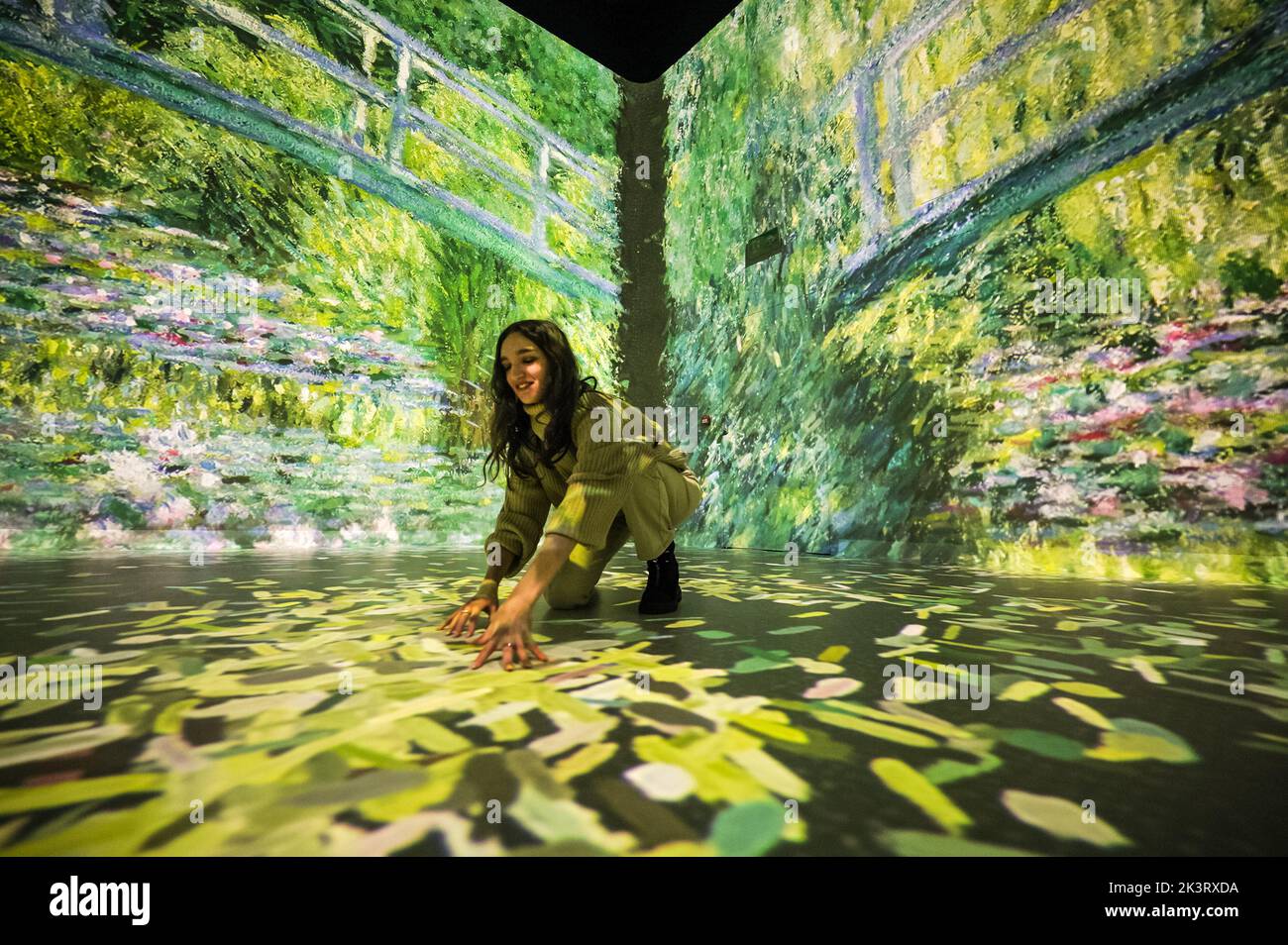 London, UK. 28th September 2022. Frameless digital immersive arts