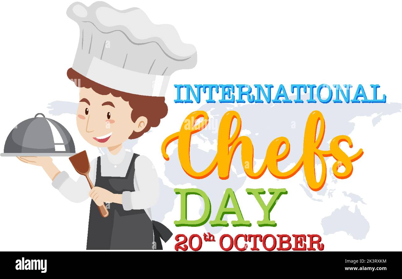 International Chef Day Poster Design illustration Stock Vector Image