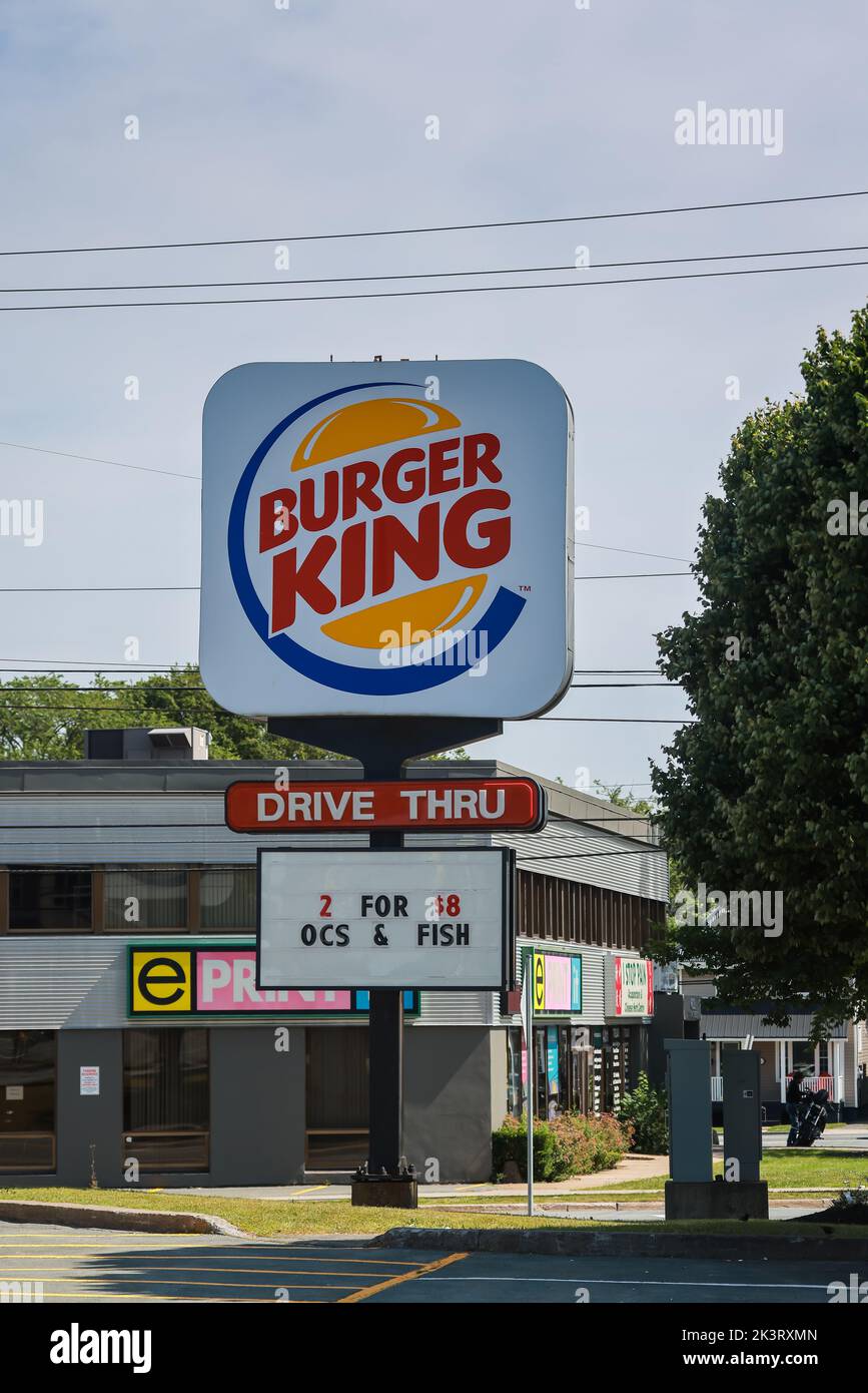 Burger King Restaurant Banner Signboard. Burger King is a global chain