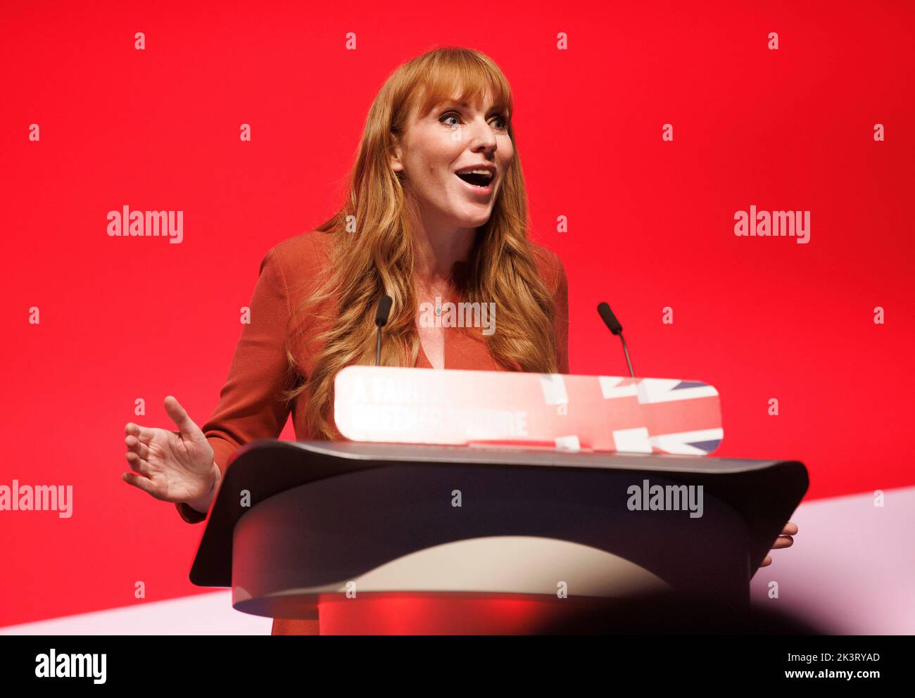 Liverpool UK 28th Sep 2022 Labour Deputy Leader Angela Rayner Liverpool UK 28th Sep 2022 Labour Deputy Leader Angela Rayner