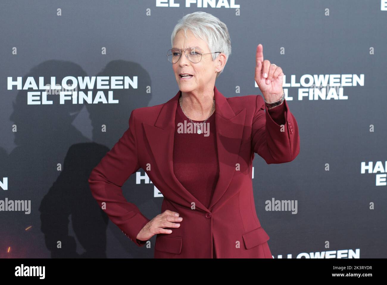 Madrid, Spain. 28th Sep, 2022. American actress, Jamie Lee Curtis attends 'Halloween: El Final' (Halloween Ends) photocall at Villamagna Hotel in Madrid. Credit: SOPA Images Limited/Alamy Live News Stock Photo