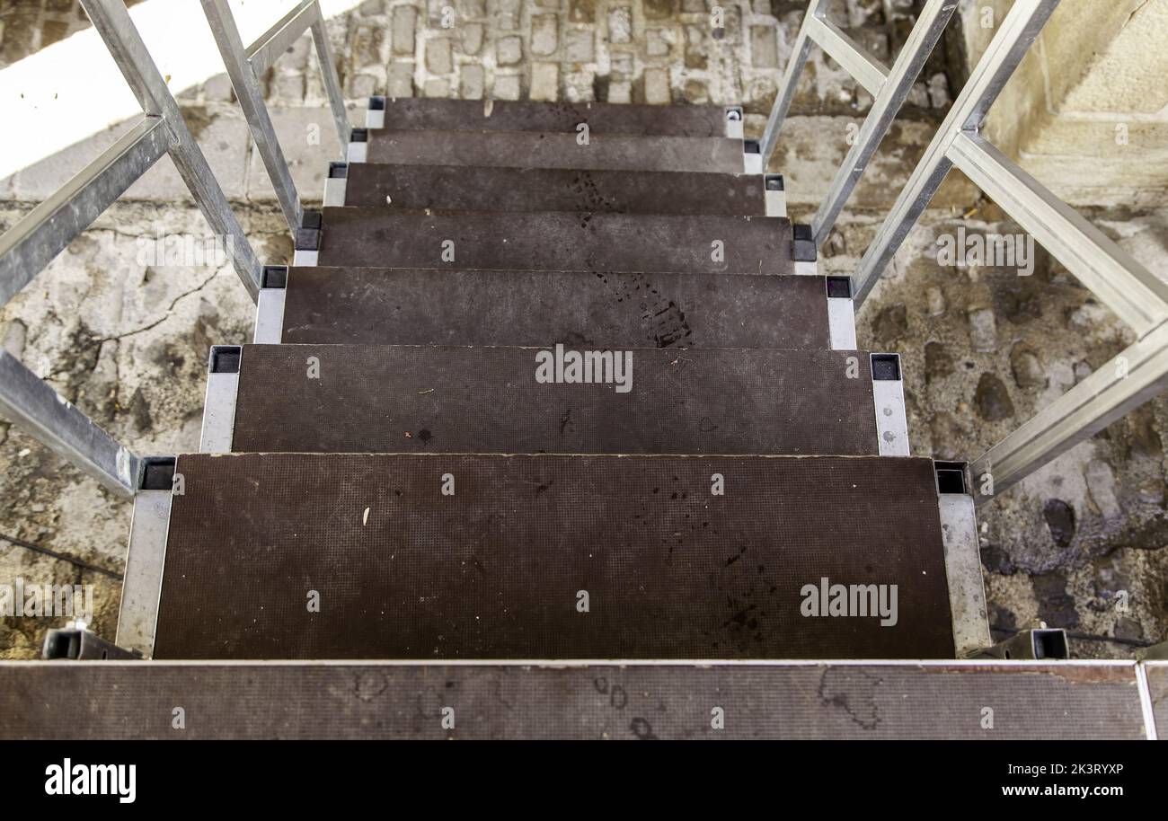 Detail of access to a stage, show Stock Photo - Alamy