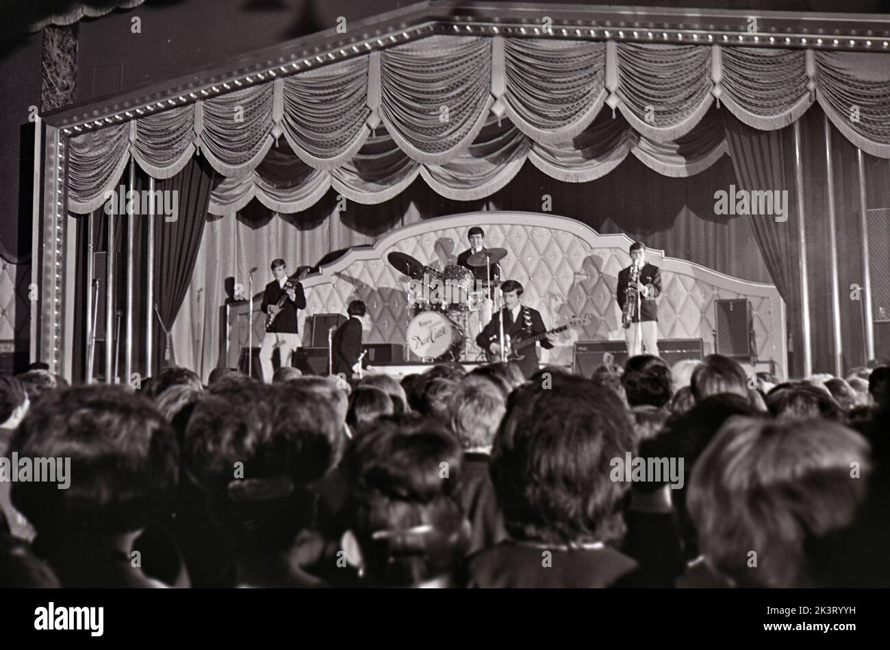DAVE CLARK FIVE performing at the Tottenham Royal, London, in January 1964. Photo: Tony Gale Stock Photo