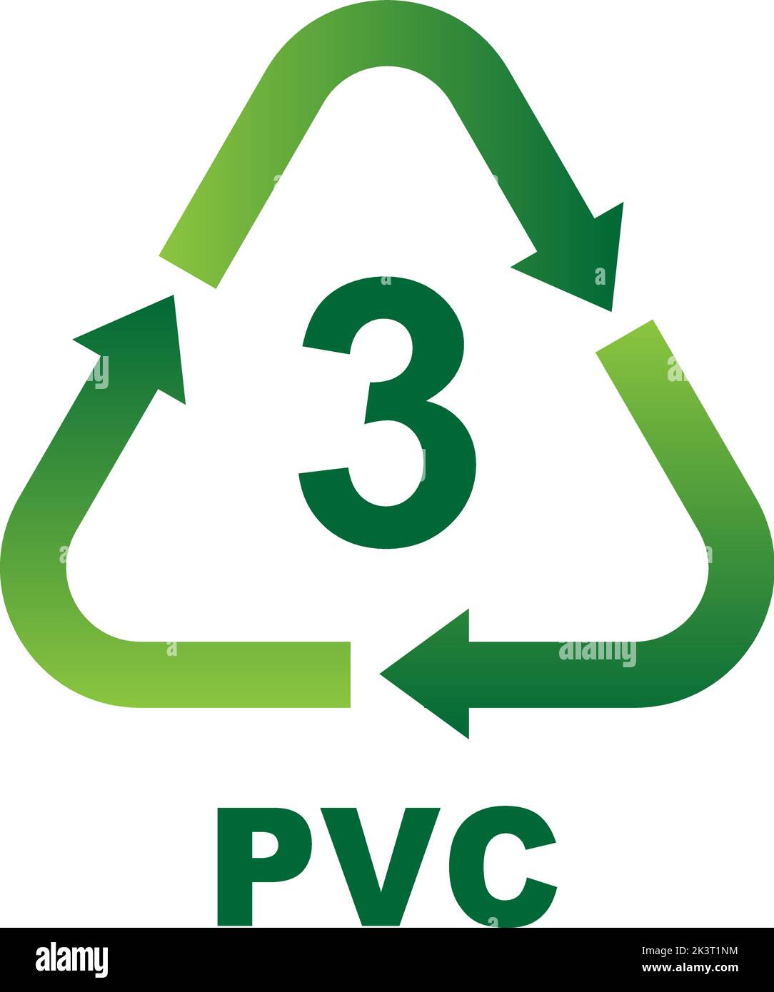 Recycling Symbols For Plastic. Vector icon illustration (PVC Stock