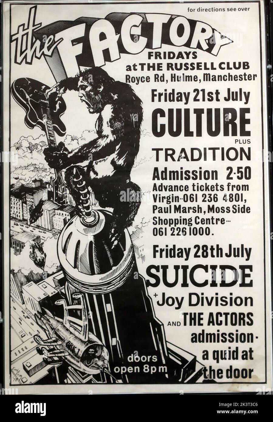 The Factory Fridays,at the Russell Club,Royce Rd,Hulme,21st July 1978,Culture,Tradition,Friday,28th July,Suicide,Joy Division & The Actors Stock Photo