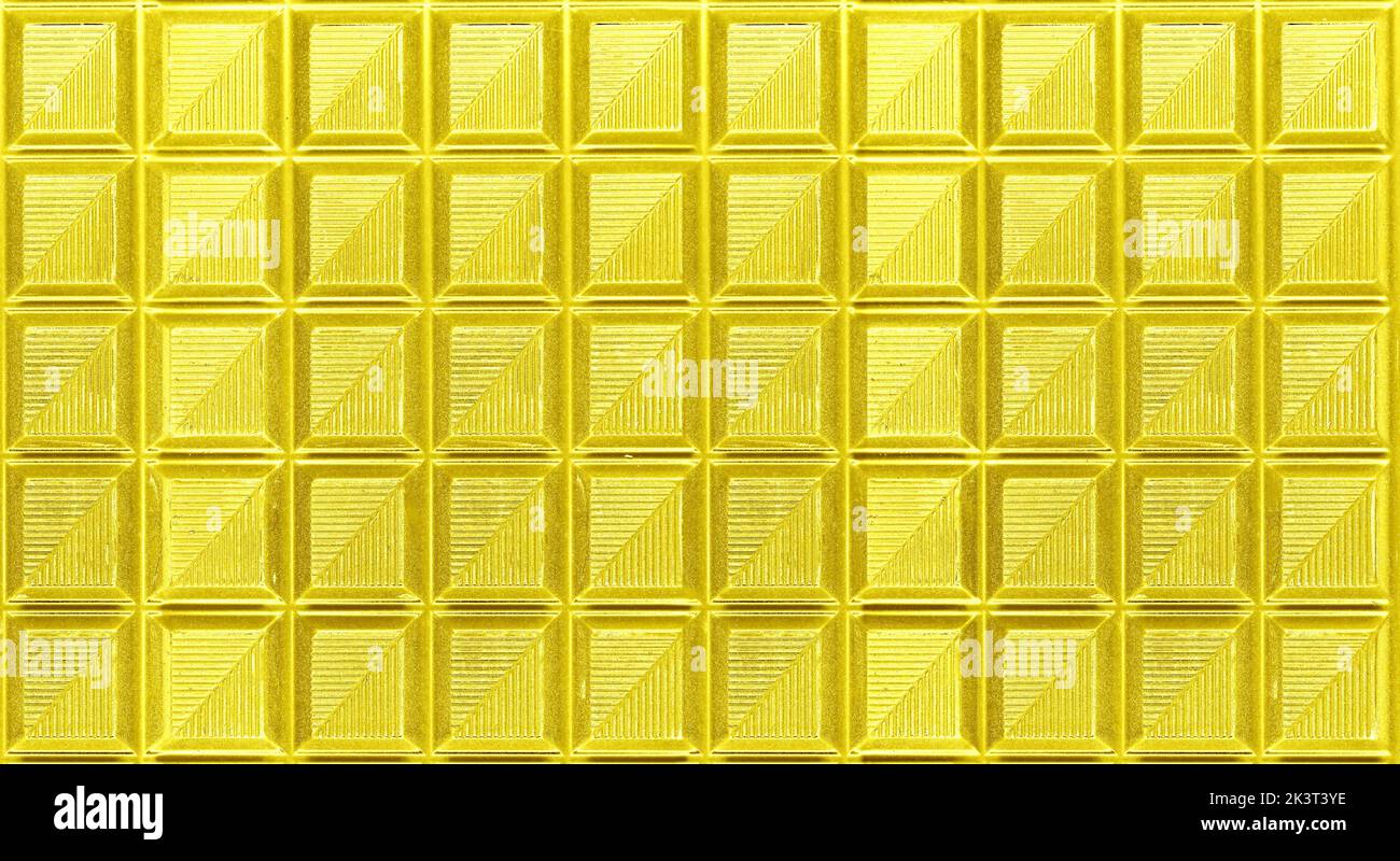 Pop Art Surreal Style Goldenrod Chocolate Bars for Abstract Backdrop Stock Photo