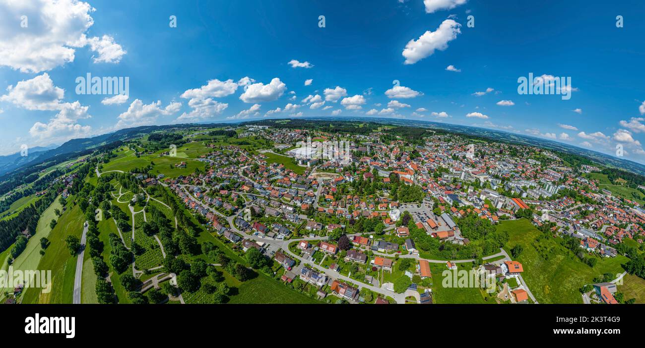 The small town of Lindenberg in the Allgaeu from above Stock Photo - Alamy
