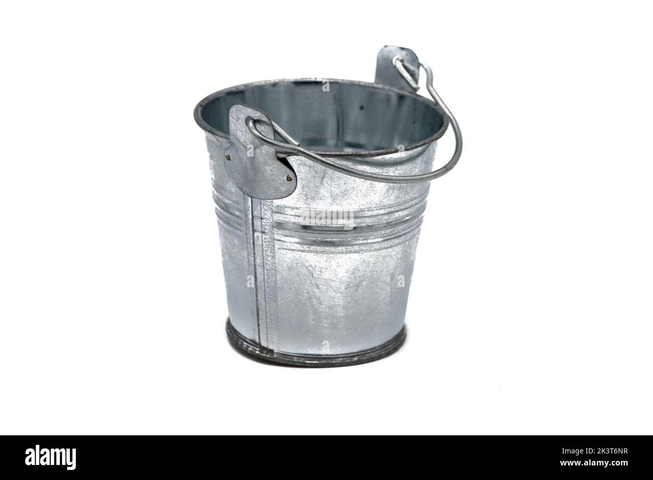 Zinc bucket isolated on white background Stock Photo