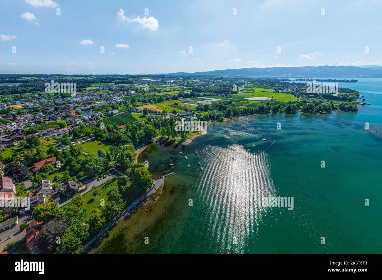 Wasserburg on Lake Constance from above Stock Photo Alamy