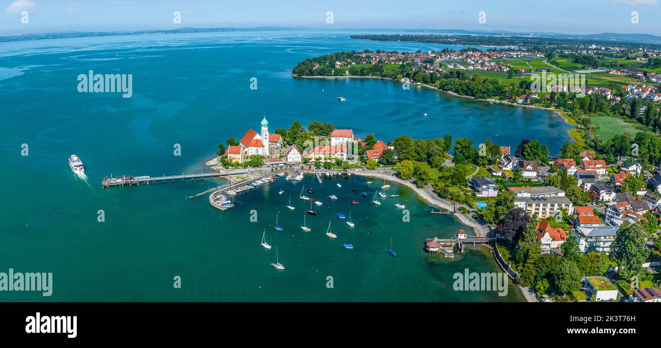 Wasserburg on Lake Constance from above Stock Photo Alamy