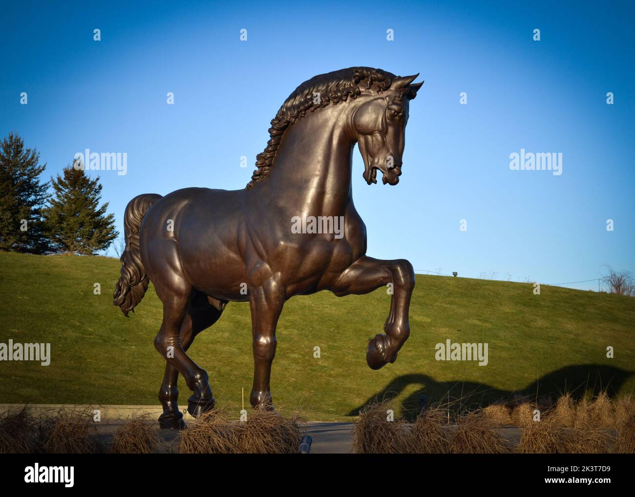 A horse sculpture at the Frederik Meijer Gardens & Sculpture Park Stock