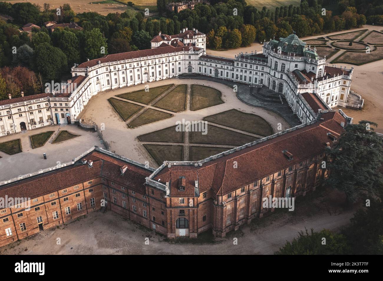 ITALY, TORINO, 2022: The Palazzina di caccia of Stupinigi is one of the Residences of the Royal House of Savoy in northern Italy, part of the UNESCO World Heritage Sites list. Built as a royal hunting lodge in the early 18th century, it is located in Stupinigi. Stock Photo